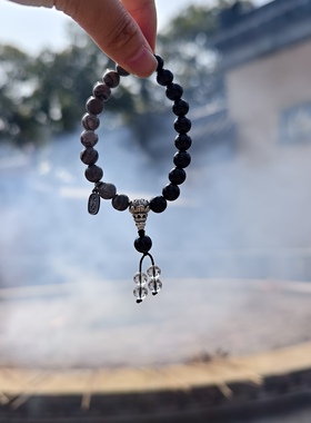 南京鸡鸣代寄情侣款黑灰双拼女款平安顺遂送女生礼物情侣手链串