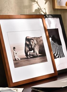 正方形实木画框装裱相框挂墙 33 38 30 35 40 45 50 60寸简约摆台