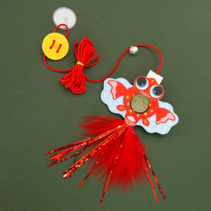 猫玩具解闷荡秋挂门自嗨啃咬逗猫玩具猫薄荷羽毛弹力绳猫用品