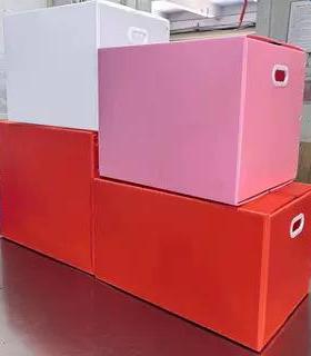 PP红中空板塑料家搬箱子中RRC国收纳学生可折纸叠婚庆红周转箱非