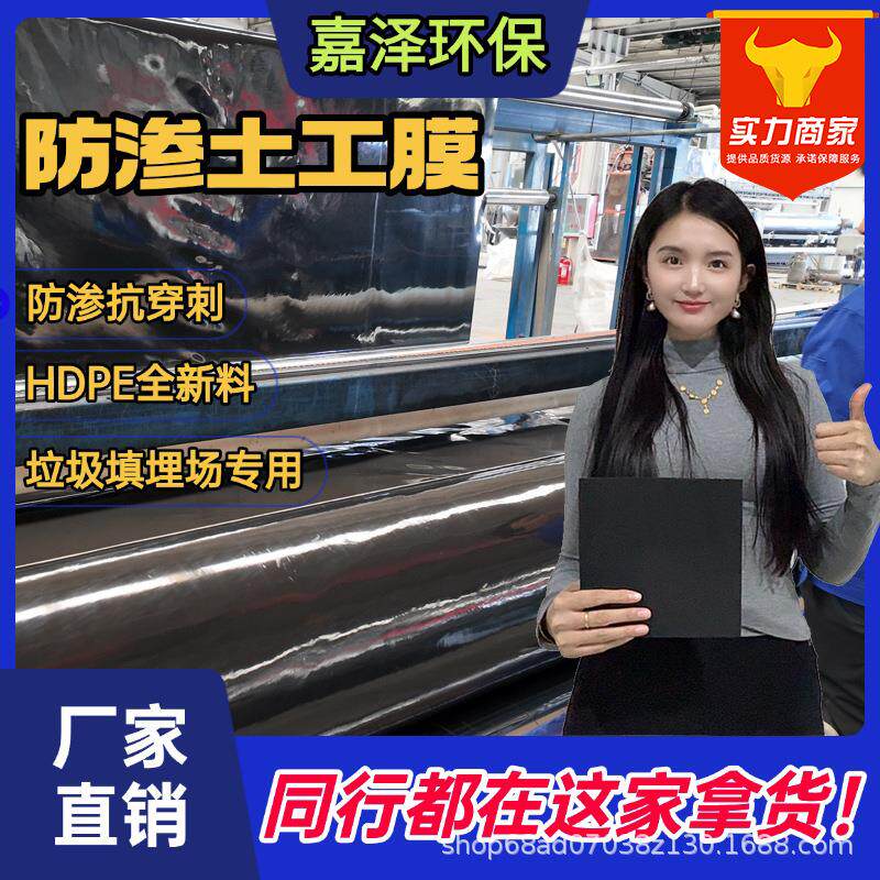 hdpe埋土工膜垃聚ZGE圾填场水尾矿化工污池沼气池蓄水鱼池 乙烯防
