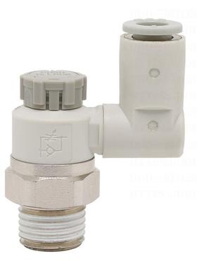 D气管气动快AS101F-D插快速接头AS推压锁调定万向节流阀速D阀螺纹