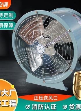 T35390管道式轴流风机轴低噪音机低压工业通风排风双机速防爆流风