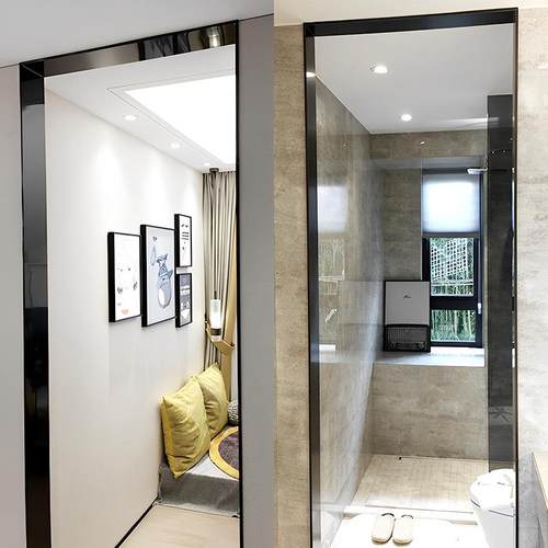 钢门套门框包边阳台垭口窗套极窄金属边框收口钛金收边条