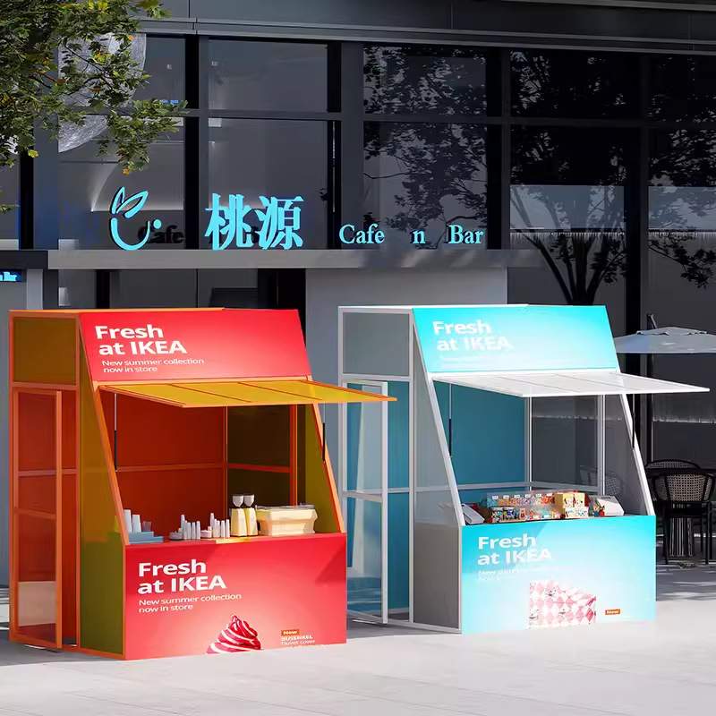 户外铁艺摊位架网红夜市活动摆摊桌促销棚架集市摊位可折叠展示架