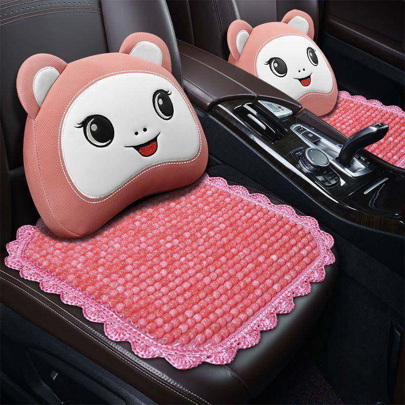 汽车坐垫树脂玉珠子透气凉垫车载驾驶方垫单张车上座椅垫通用夏季