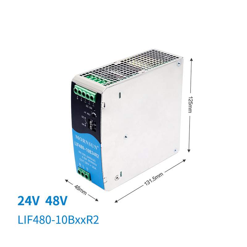 金升阳480W导轨电源LIF480-10B24R2直流24v/48v工控驱动NDR
