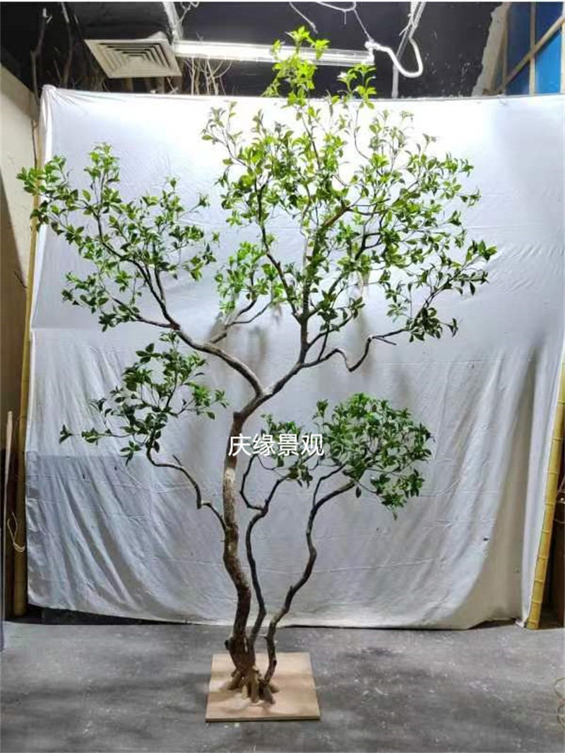 仿真马醉木室内小型树景池造景软装植物室展厅美陈办公室装修落地