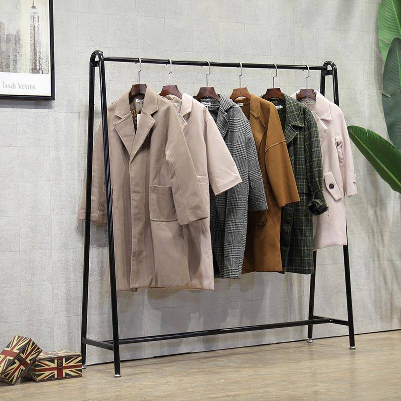 铁艺服装架落地式单杠陈列架展架女装挂衣架中岛货架服装店展示架