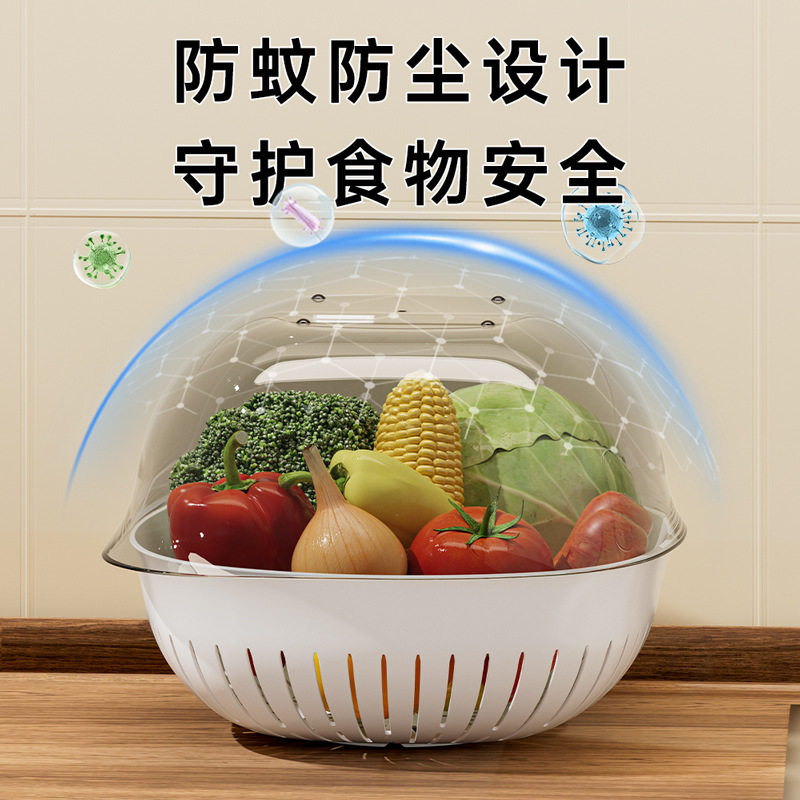 大小号双层沥水篮厨房蔬菜置物篮收纳洗菜用家用缕空水果篮,厨房/烹饪用具,果蔬置物架/篮/框,淘宝优惠券,粉丝福利购,淘宝优惠卷