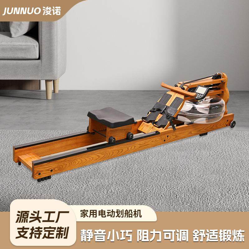 源头厂家木质可折叠划船机健身器材室内外家用静音水阻划船机