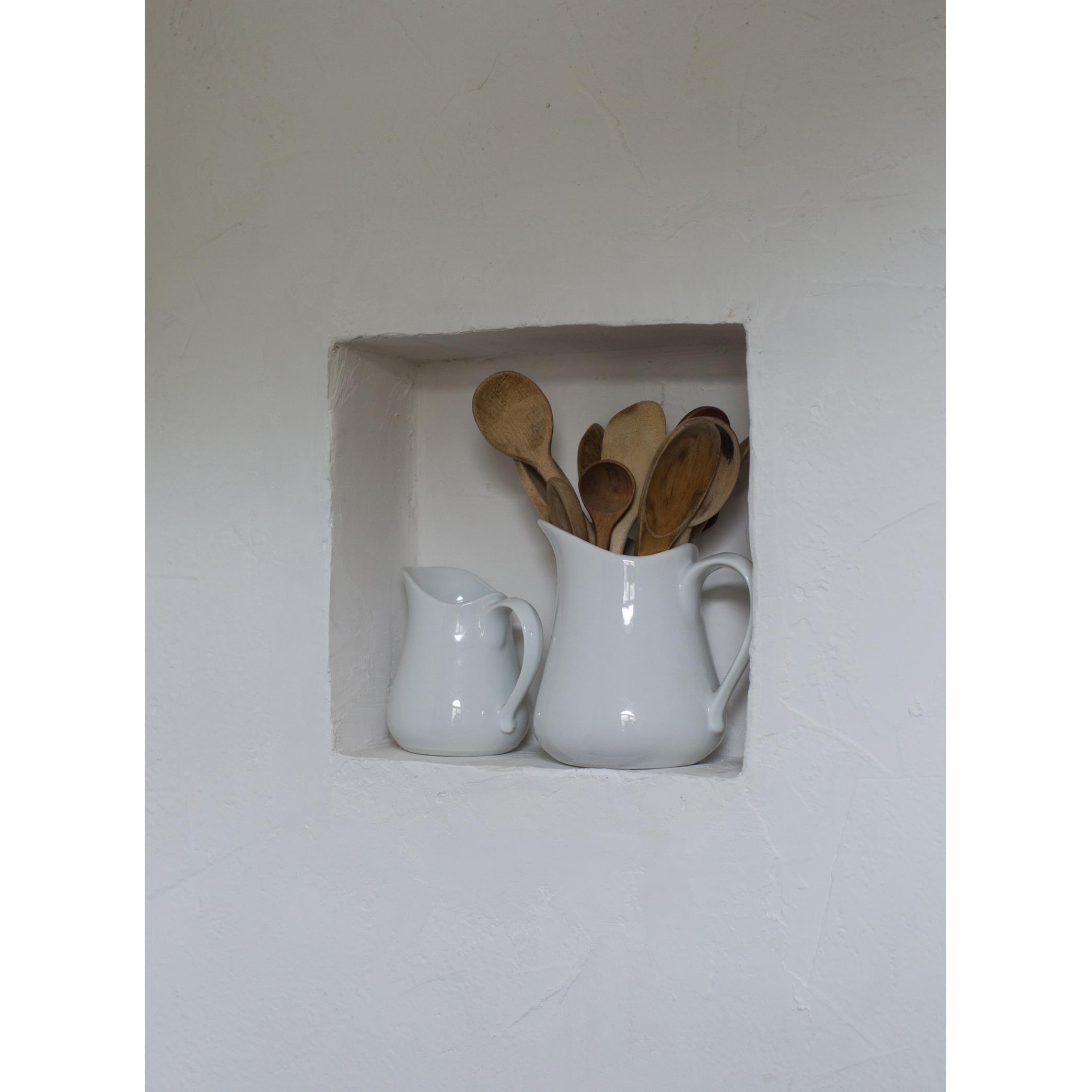 NfT 法式乡村复古白牛奶壶 高温陶瓷加热豆浆水罐 餐具收纳 花瓶