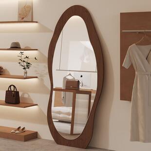 镜子全身镜服装店穿衣镜显瘦网红异形轻奢高级感试衣镜中古落地镜