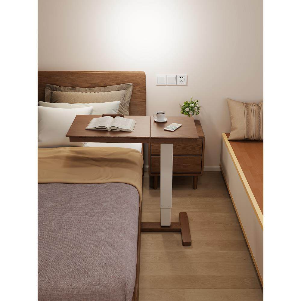 冬木实木床边桌带轮可移动升降笔记本电脑书桌沙发边几床上小桌子,住宅家具,电脑桌,淘宝优惠券,粉丝福利购,淘宝优惠卷