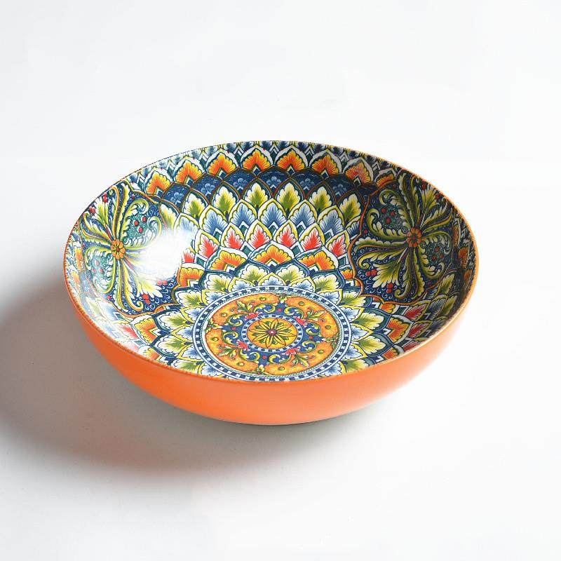 10英寸大汤碗釉下彩陶瓷水煮鱼大碗家用酸菜鱼盆加厚大面碗沙拉碗