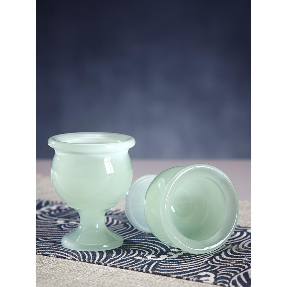 琉璃玉酒杯、佛前小茶杯、拜佛财神酒杯、拜佛用品、摆件、家用圣