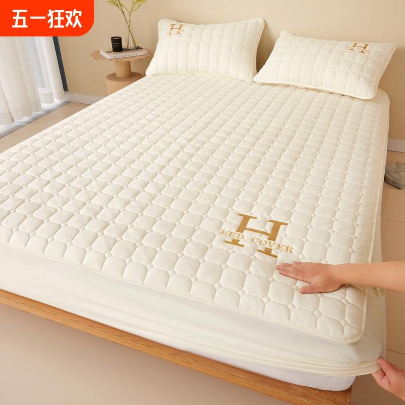 新款A类夹棉床笠加厚席梦思床垫保护罩全包防尘床单床罩床套防滑