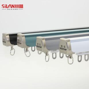 丝恋加厚铝合金窗帘轨道消音直轨滑轨导轨窗帘杆单轨双轨道重庆