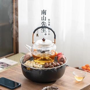 南山先生闲趣围炉煮茶家用室内全套烤茶炉电陶炉煮茶壶玻璃煮茶器