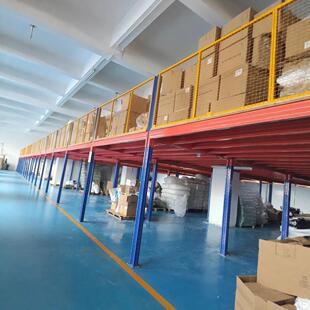 仓库二层阁楼平台货架仓储三角片可拆卸钢结构平台阁楼货架