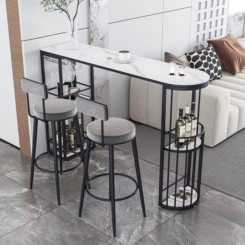轻奢岩板吧台家用客厅沙发厨房餐厅隔断酒柜阳台靠墙长条高脚桌椅,住宅家具,吧台,淘宝优惠券,粉丝福利购,淘宝优惠卷