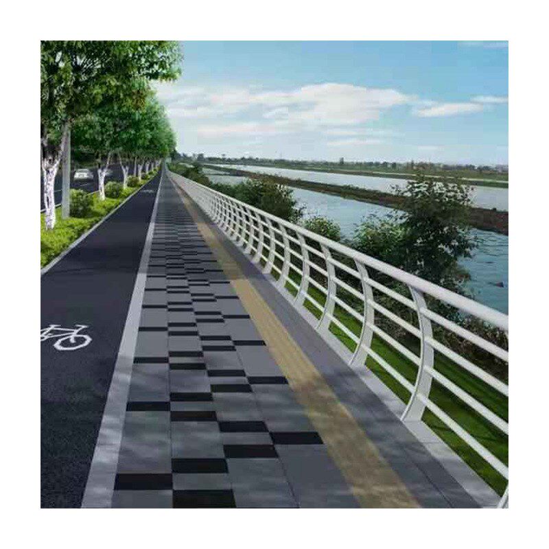 河道旁两侧天桥景观灯光道路防撞304不锈钢铝合金镀锌管桥梁护栏