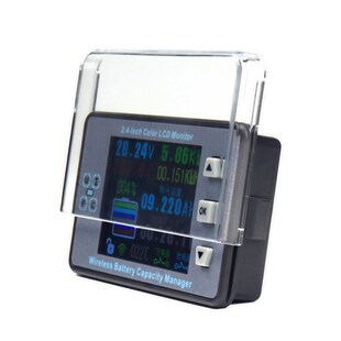 2.4寸彩屏无线电池电压电流温度容量表房车电动车库仑计 VAC8810F