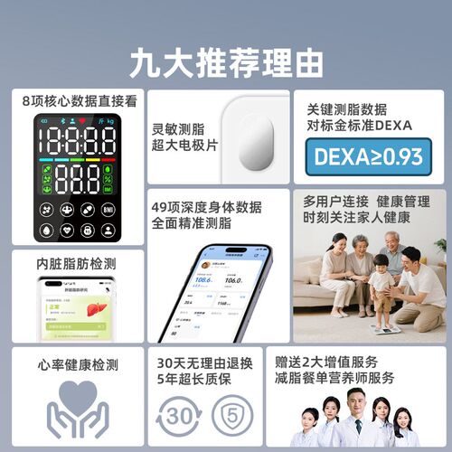 乐福体脂秤体重秤电子秤家用小型精准称体重家用体脂称减肥健康秤