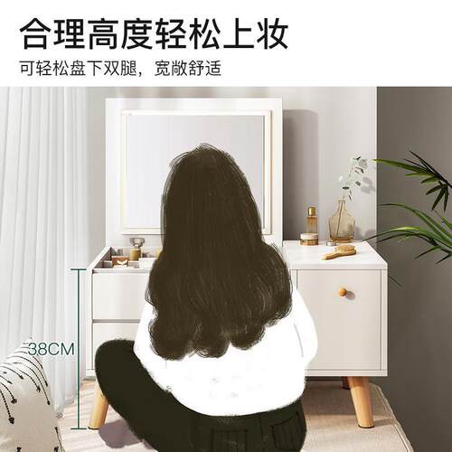 飘窗化妆台收纳柜一体卧室小户型化妆桌现代简约ins风阳台化妆台