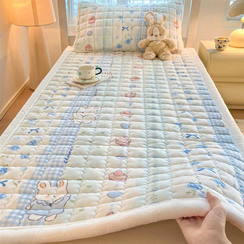 牛奶绒床垫褥子软垫家用卧室床盖冬季加厚珊瑚加绒床褥垫宿舍单人