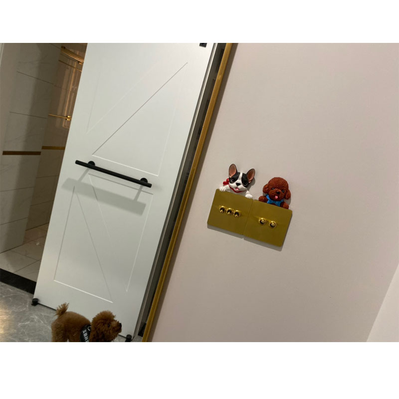 木门五金拉手铁艺谷仓门哑黑色明装门把手对开门大门简约圆型手柄