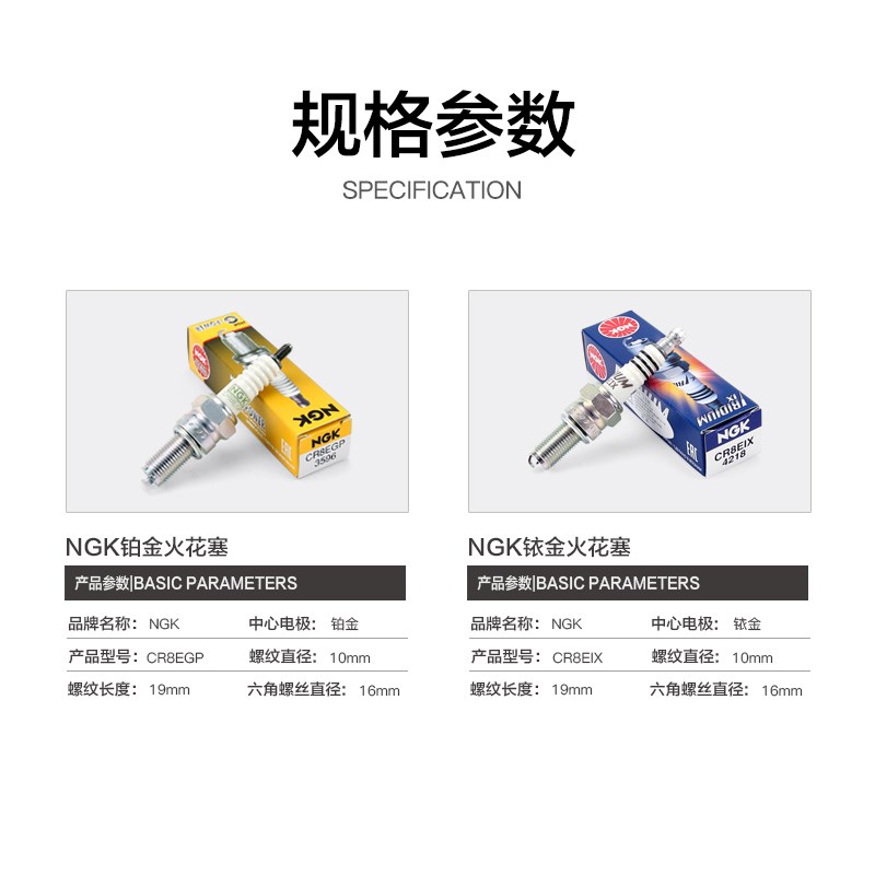 正品NGK原厂火花塞CR8EGP贝纳利摩托车金鹏TRK702X BJ700改装铱金