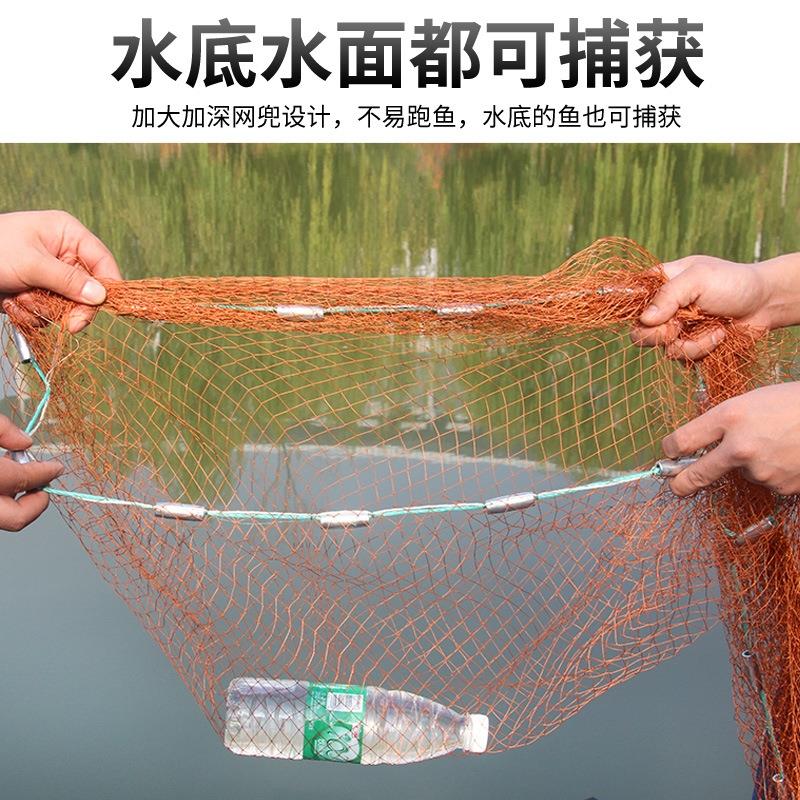 传统轮胎线手撒网手抛网渔网旋网老式撒网捕鱼网易抛易撒捉鱼网