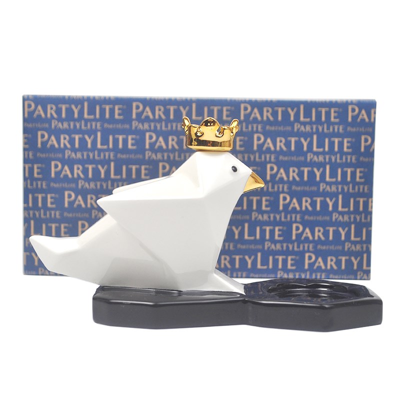 Cershar PARTYLITE 简约多边形折纸小鸟王子陶瓷动物装饰烛台摆件