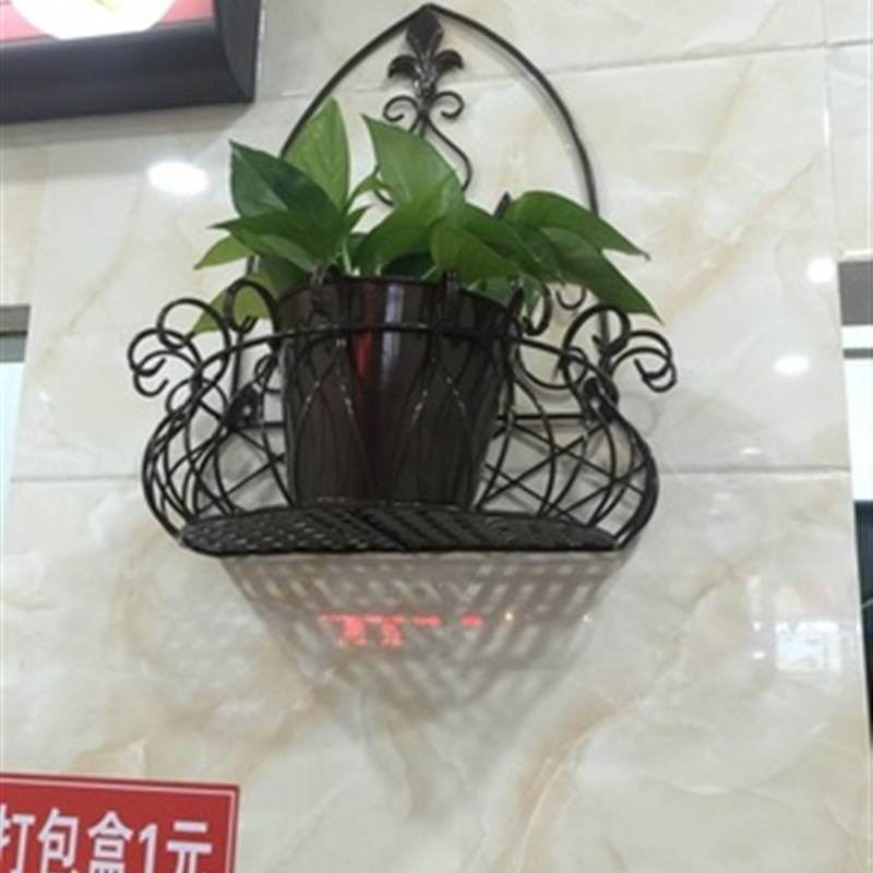 铁艺客厅挂墙花架壁挂墙上装饰阳台墙壁绿萝悬挂式花盆架置物架
