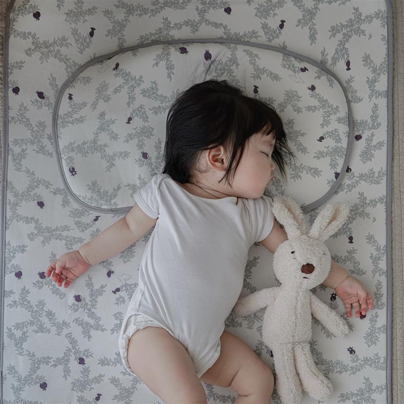 儿童枕套睡眠N3579方程式枕套天资月牙硅胶夏季苎麻凉感婴儿枕套