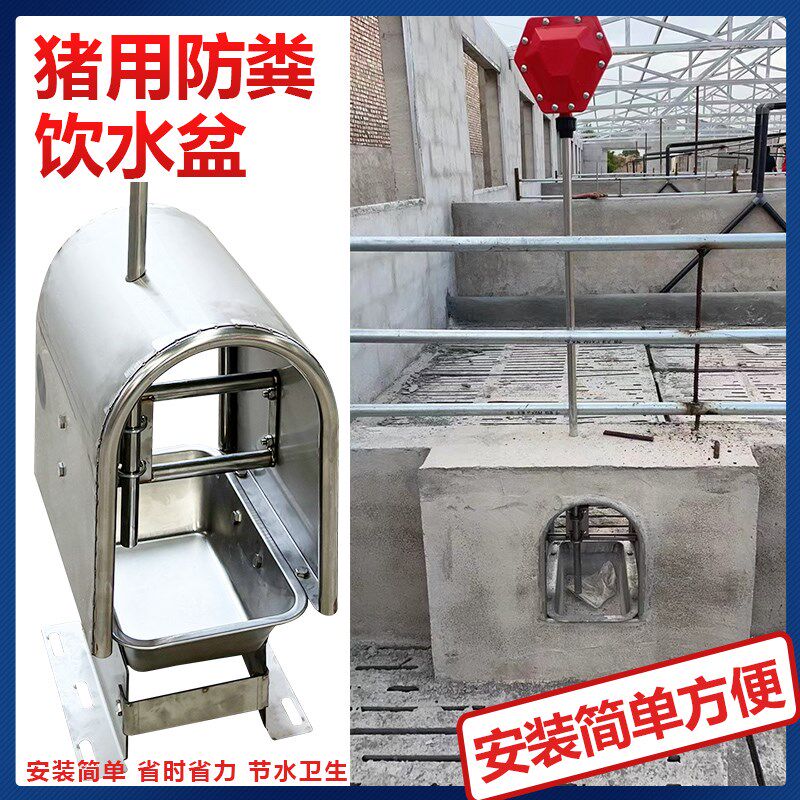 不锈钢猪用饮水碗自动防粪饮水盆猪用饮水大猪仔猪喝水槽经久耐用