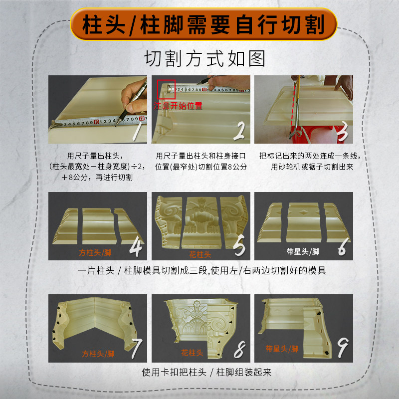 罗马柱模具四方形包角柱欧式别墅包边方柱水泥柱子贴墙柱模板全套