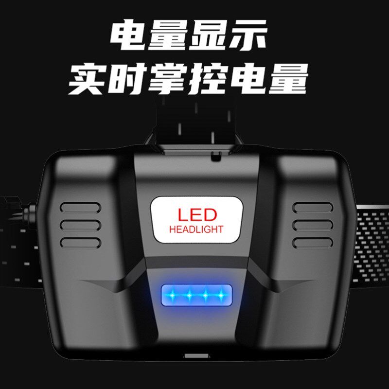 10000w氙气头灯10000流明头灯P50数字电显远射感应头戴灯变焦强光