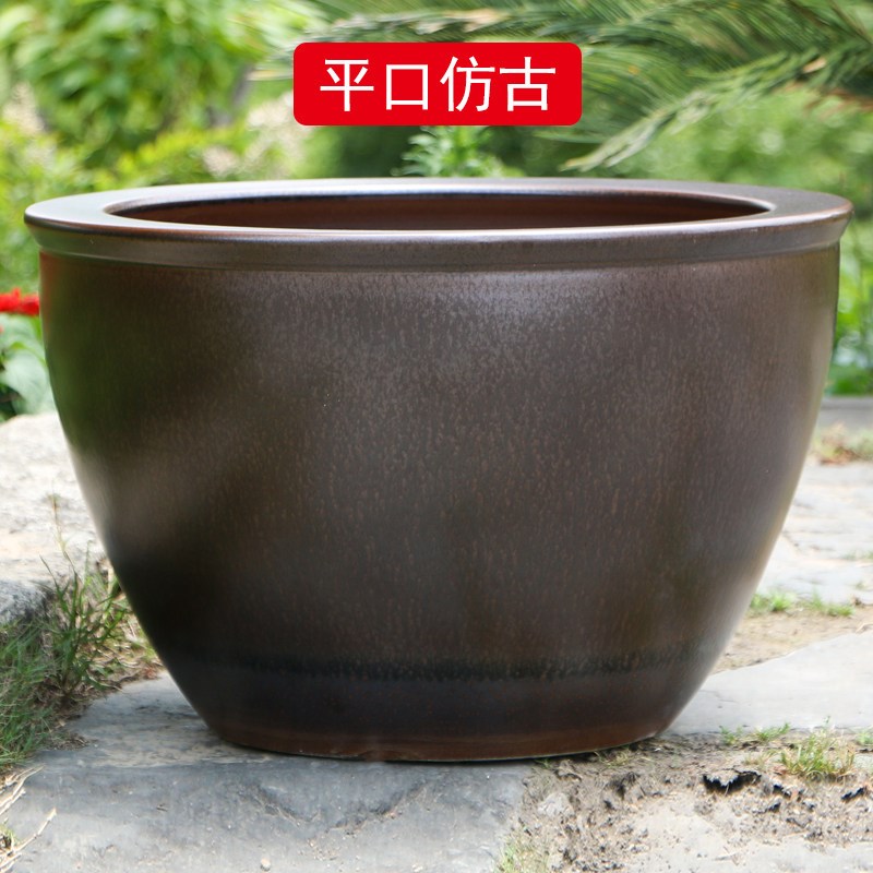 养睡莲碗莲盆荷花盆缸特大号水缸景德镇陶瓷大花盆室外种铁树花盆