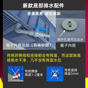 养龟箱乌龟缸超大塑料水池组合式套餐甲鱼养殖盆水陆两栖底部排水