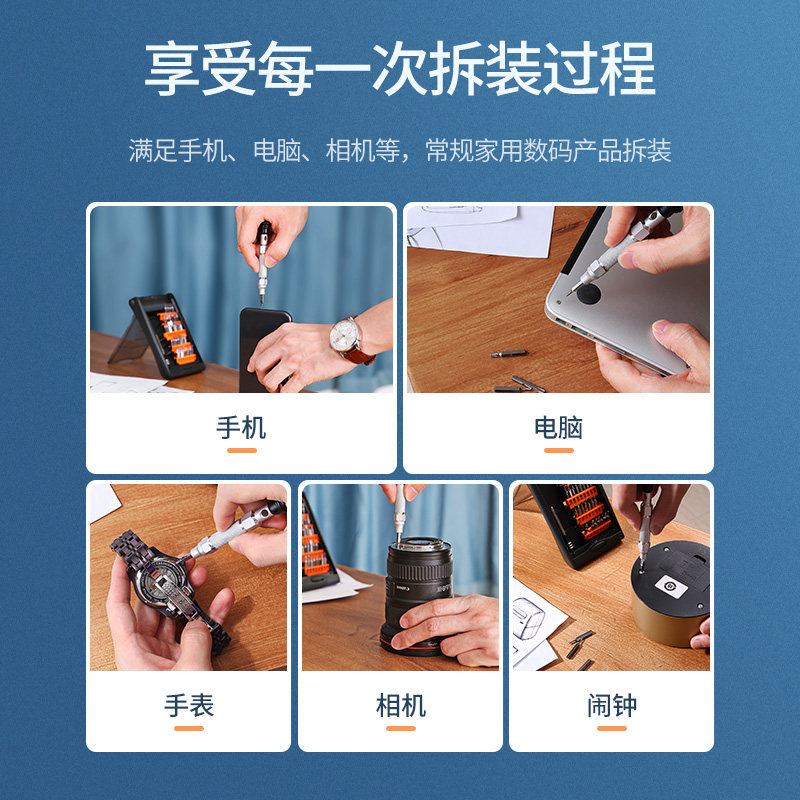 家用螺丝刀套装工具组合十字批起子多功能维修拆机手机笔记本电脑