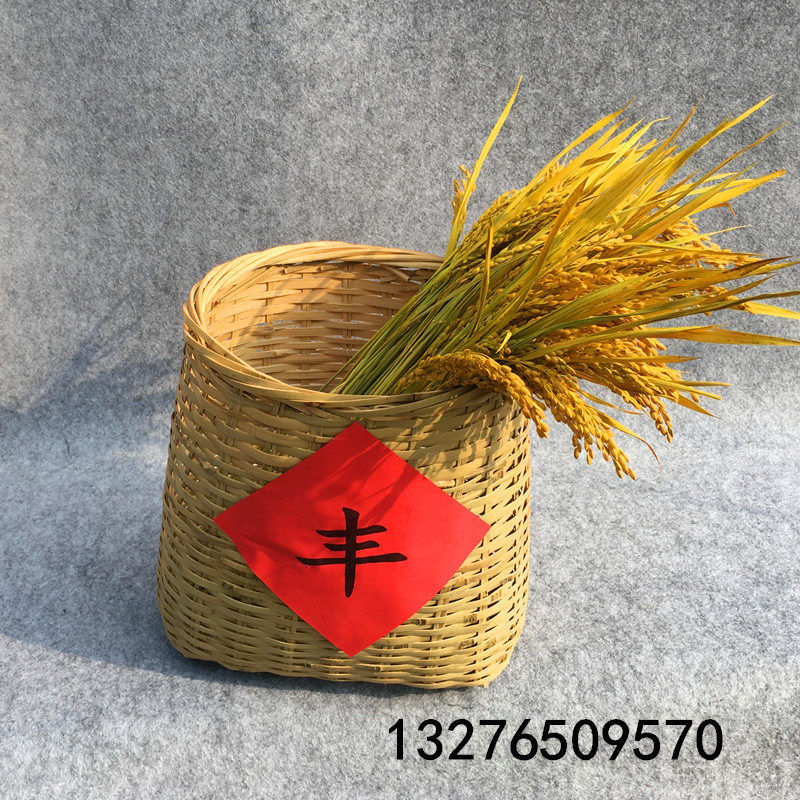 竹篓 农家纯手工竹篮 竹箩 竹筐 竹匾竹篮子 竹编织干花花篮花瓶