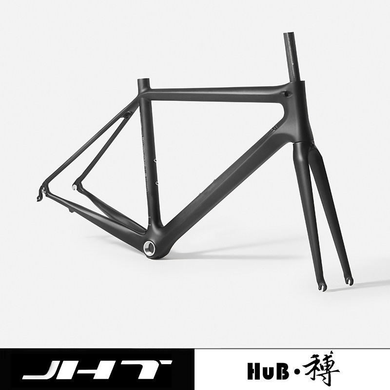 首发 HuB和博 公路自行车全 碳纤维车架配前叉 外走线 线 竞技车