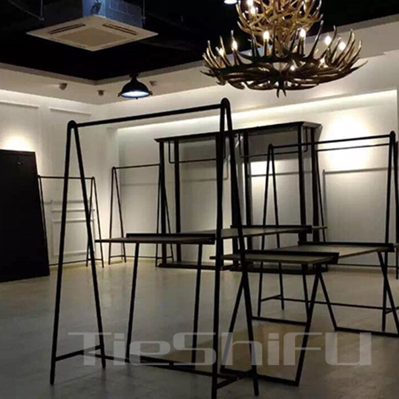 铁艺婚纱展示架服装店挂衣架子侧挂服装架中岛展示架礼服货架