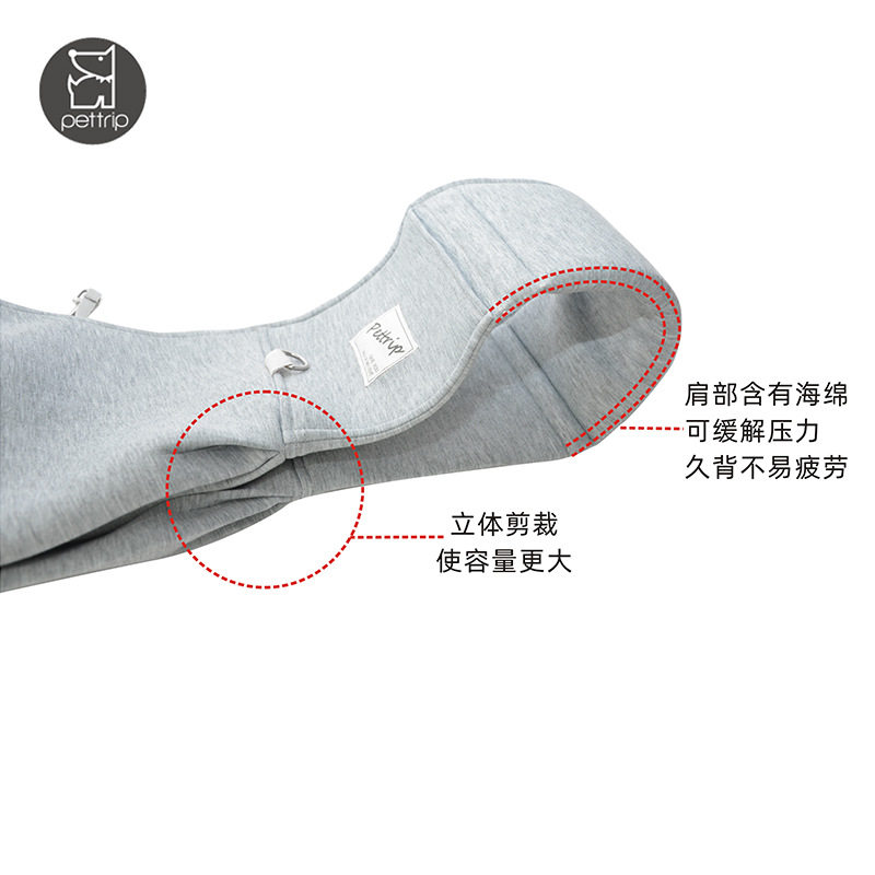 宠物外出单肩斜挎包外出胸前包出门便携袋鼠包泰迪比熊猫包狗背包