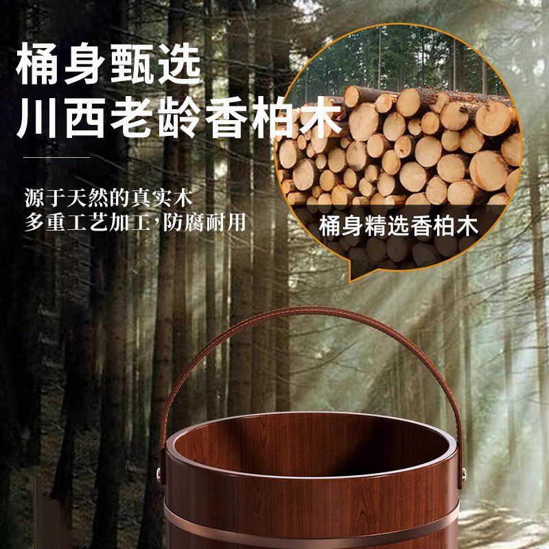 冬天儿童泡脚桶木桶专用过小腿孩子小号足浴袋家用便携式保温带盖