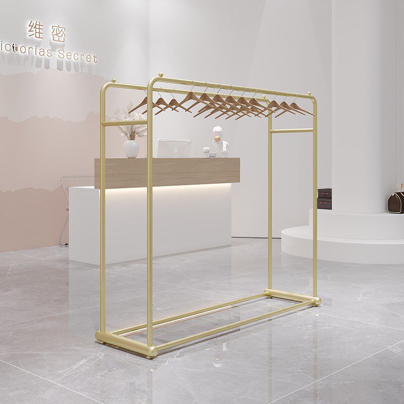 服装店展示架落地式童装店中岛架双排陈列架铁艺挂衣架女装店货架