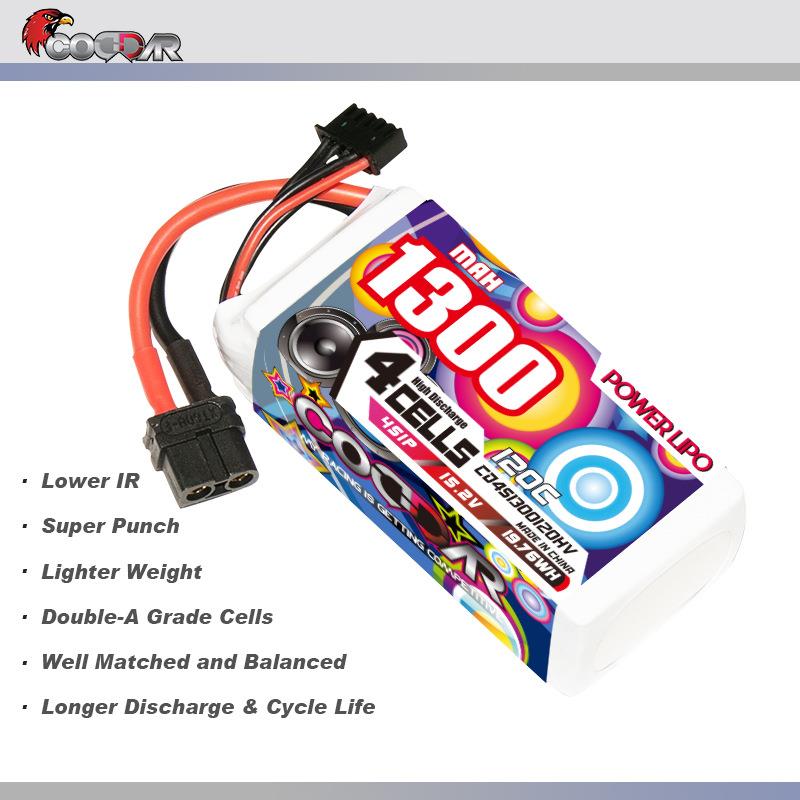 鹰氪CODDAR 1300MAH 4S 15.2V 120C 翼飞35 轻量化5寸航模LIHV