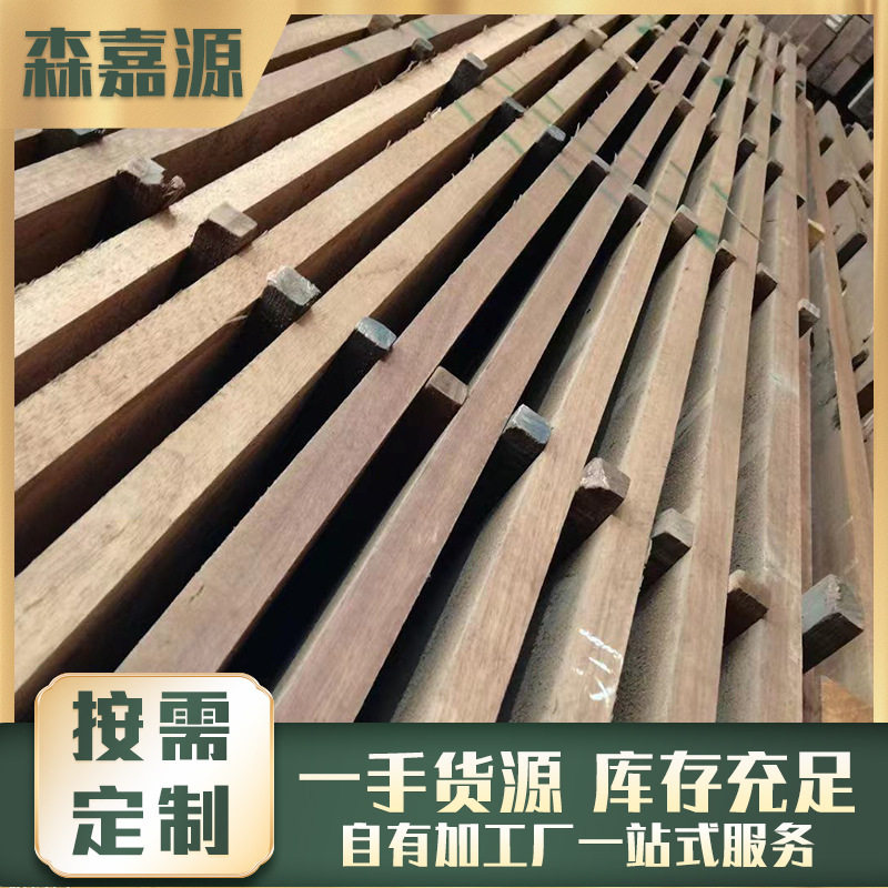 菠萝格古建筑寺庙原木户外木柱子凉亭木板材宽板垫木材料厂家供应